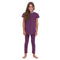 Girls summer pajama set Purple t-shirt + Pants